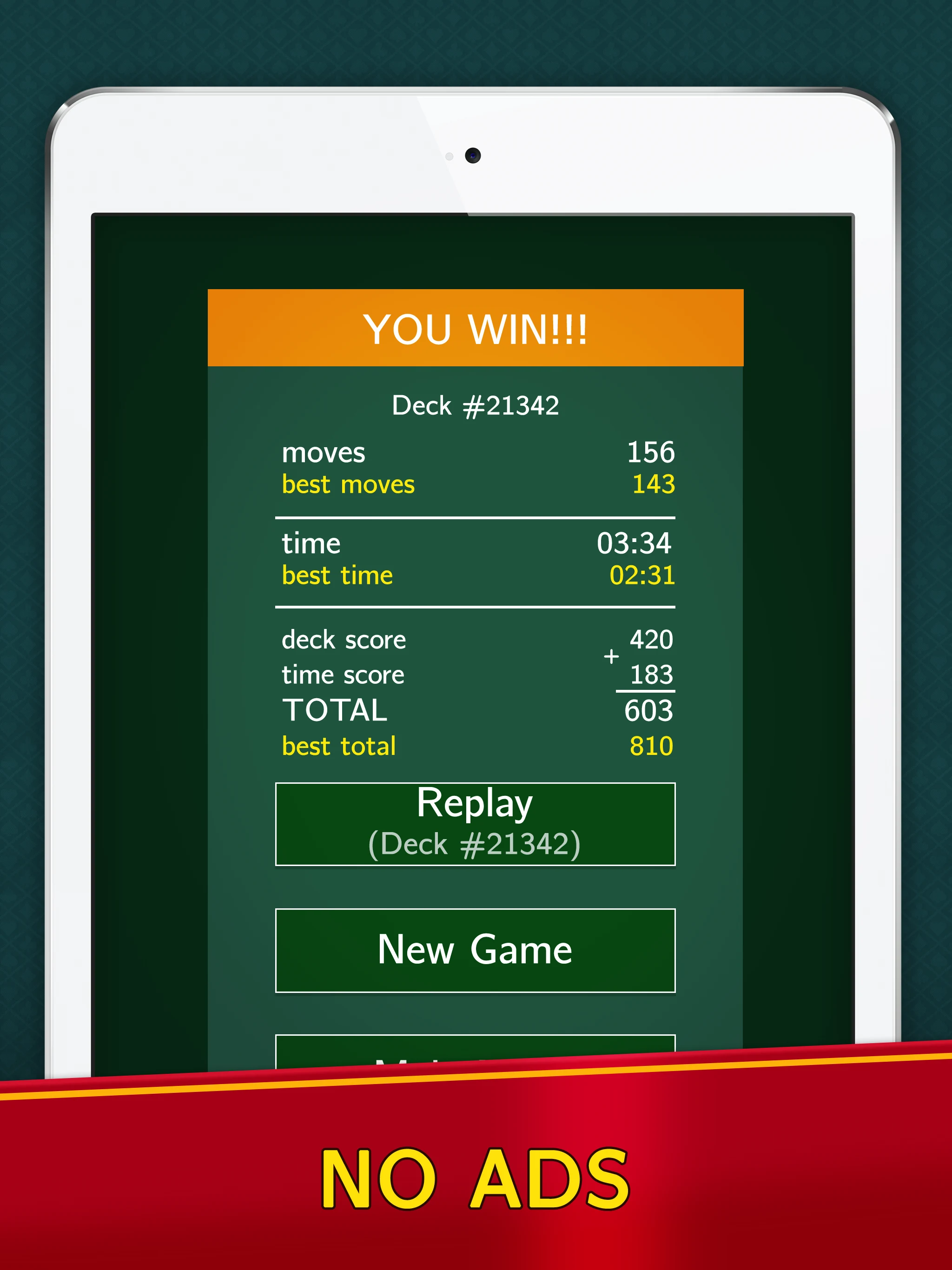 Classic Solitaire Klondike screenshot